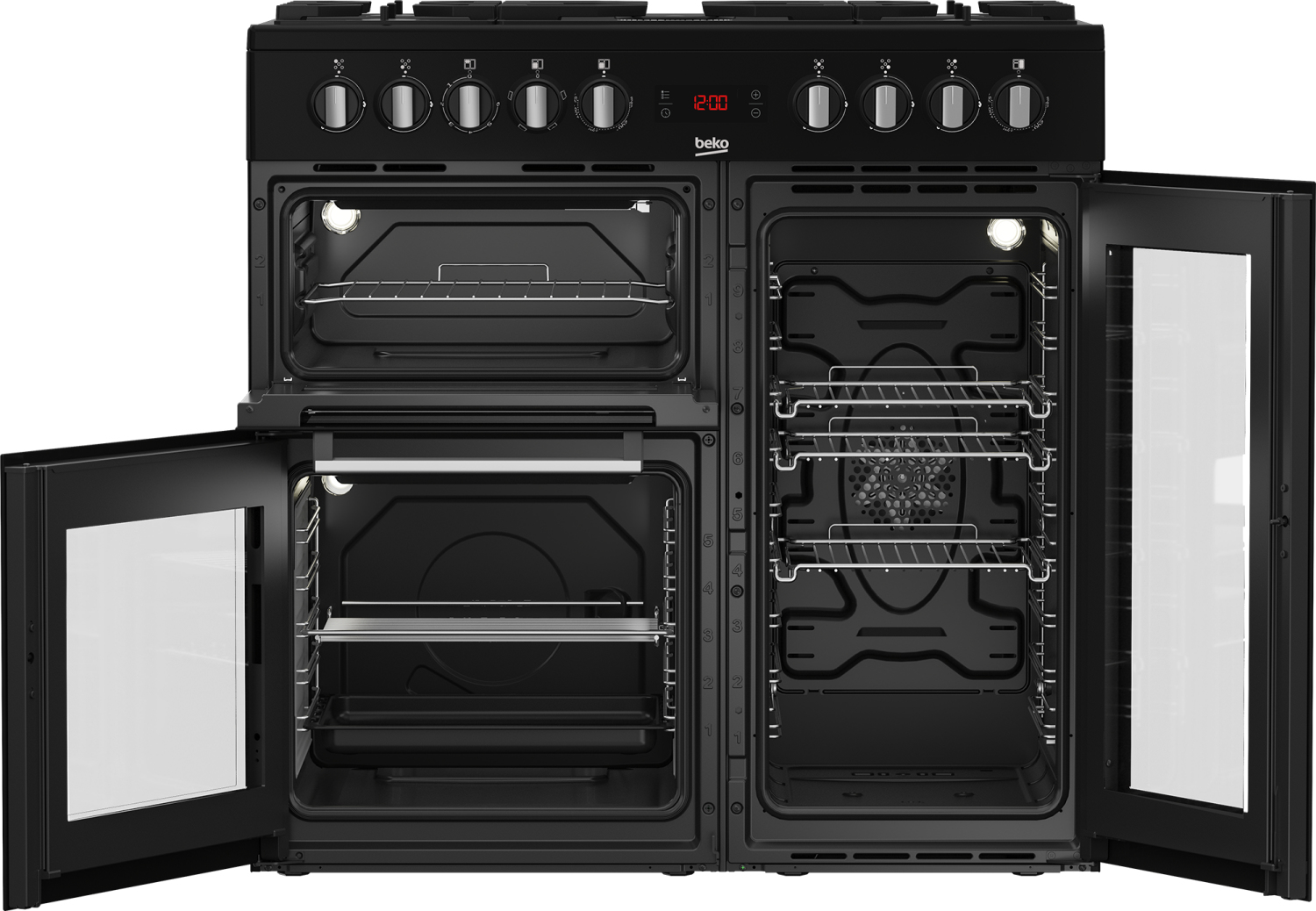 Beko PS235315DB cooker Freestanding cooker Electric Gas Black – image 4