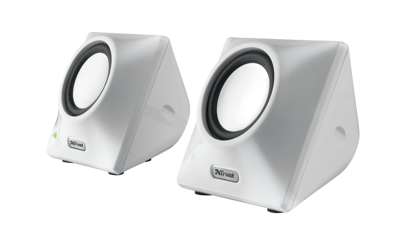 Trust Cone Portable Notebook Speakers White Wired image 1