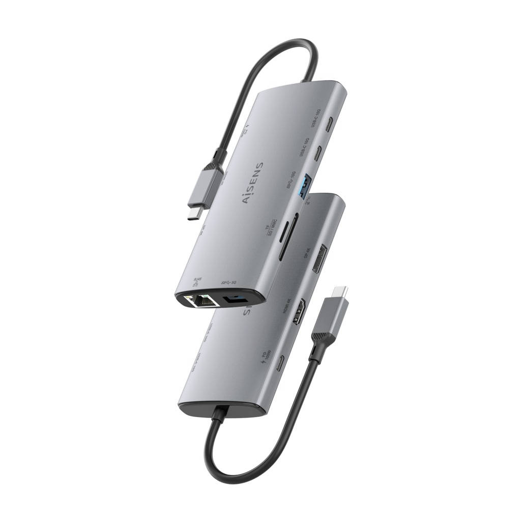 AISENS ASUC-10P050-GR laptop dock/port replicator Wired USB 3.2 Gen 1 (3.1 Gen 1) Type-C Grey – image 3