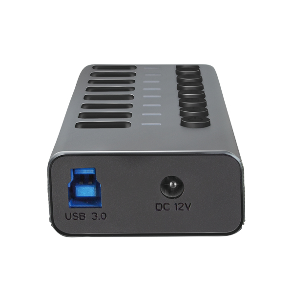 LogiLink UA0387 interface hub USB 3.2 Gen 1 (3.1 Gen 1) Type-B 5000 Mbit/s Grey – image 3