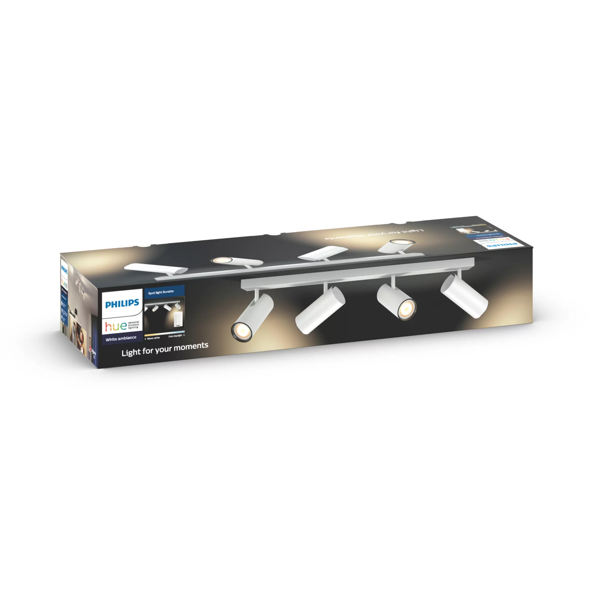 Philips by Signify Philips Hue White ambience Buratto quadruple spotlight – image 4