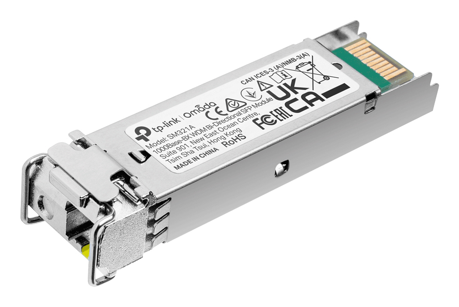 TP-Link TL-SM321A V3 - SFP (mini-GBIC) transceiver module - 1GbE - 1000Base-BX - LC/UPC single-mode - up to 20 km - 1310 (RX) / 1550 (TX) nm