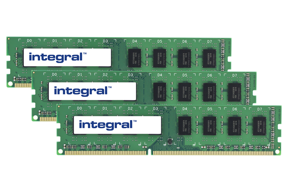 Integral 24GB (3X8GB) PC RAM MODULE DDR3 1333MHz UNBUFFERED DIMM KIT OF 3 EQV. TO CT3KIT102464BA1339 FOR CRUCIAL