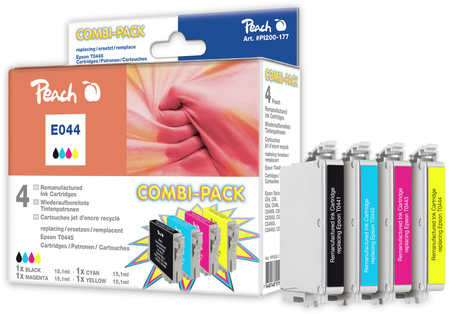 Peach PI200-177 ink cartridge 4 pc(s) Compatible Black, Cyan, Magenta, Yellow
