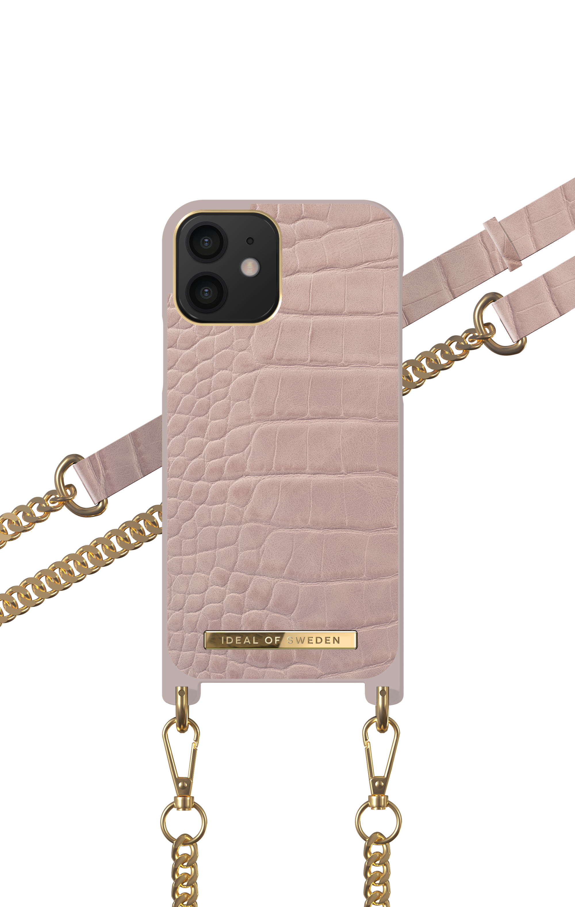 iDeal of Sweden Necklace Case iPhone 12/12P Misty Rose Croc – image 5
