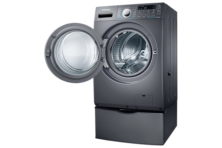 Samsung WD15F5K5ASG/AX washer dryer Freestanding Front-load Grey – image 4