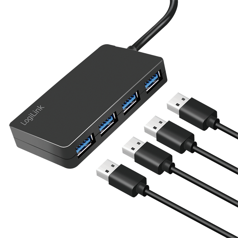 LogiLink USB 3.2 Gen1, 4-port hub, black – image 3