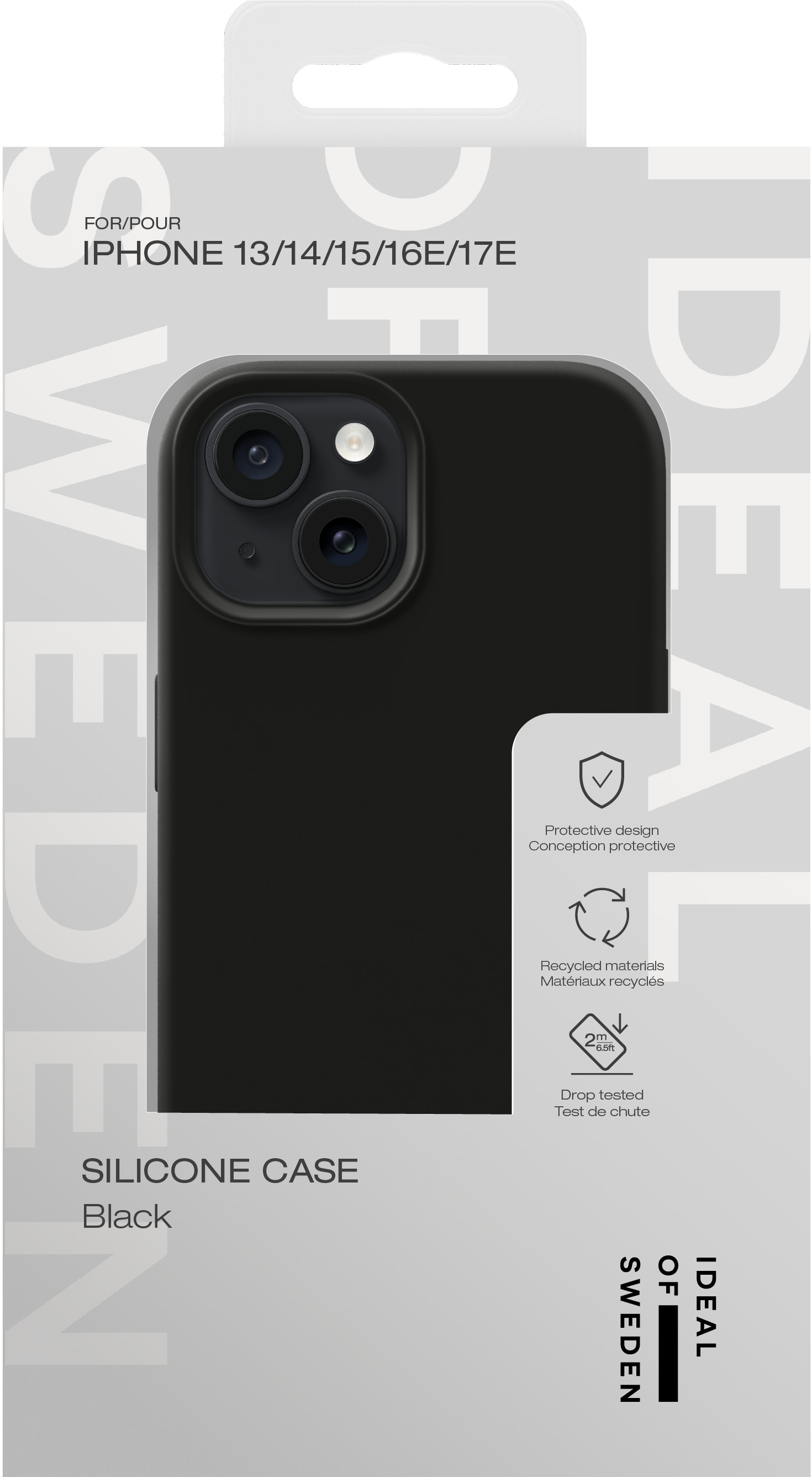 iDeal of Sweden Silicone Case iPhone 13 / 14 / 15 / 16e / 17e Black – image 4