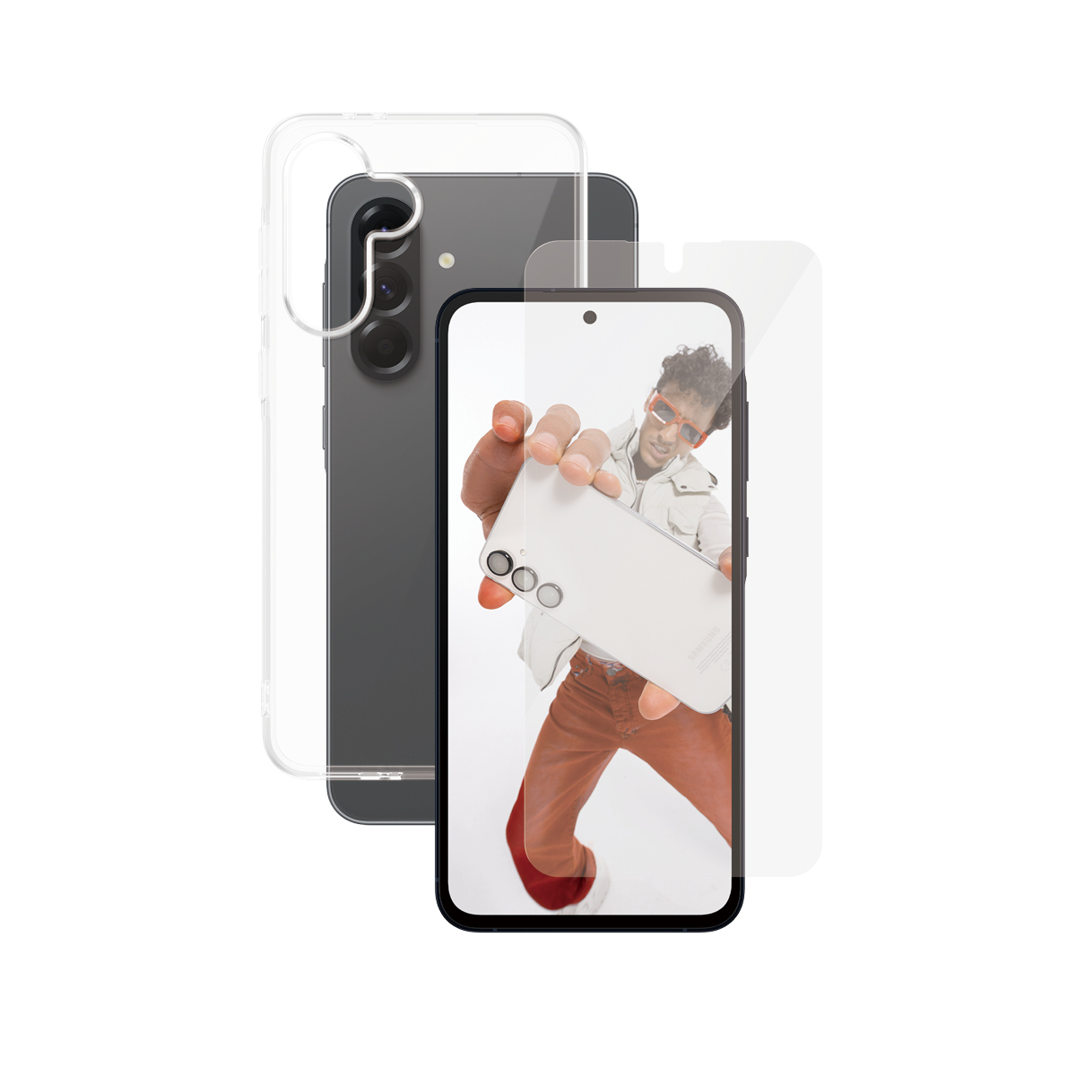PanzerGlass CARE™ by ® 2-in-1 Bundle Samsung Galaxy A56 5G Clear screen protector 1 pc(s)