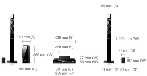 Samsung HT-E453 home cinema system 5.1 channels – image 2