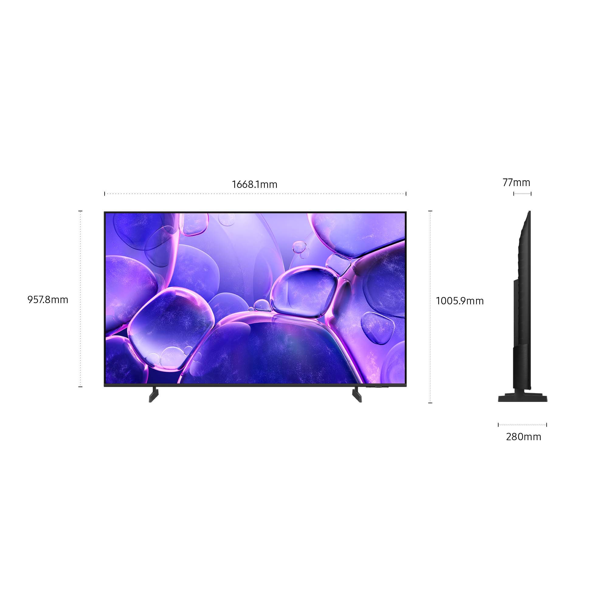 TV Samsung LED UE75U8000FU 75 4K UltraHD 50Hz Smart TV Tizen HDR10 Design sans cadre — photo 4