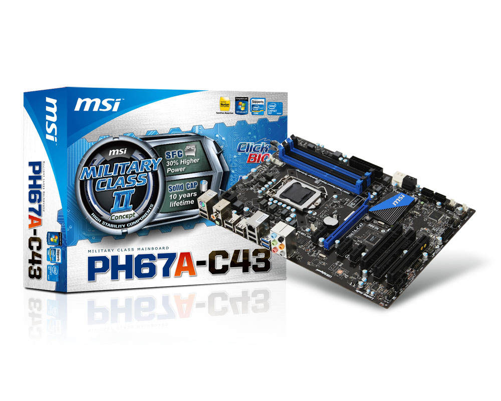 MSI PH67A-C43 LGA 1155 (Socket H2) ATX – image 1