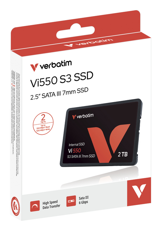 SSD   2TB Verbatim Vi550 S3 Phison  2,5 (6.3cm) SATAIII intern