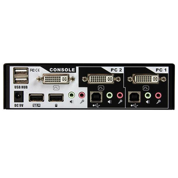 StarTech.com 2 Port DVI USB KVM Switch with Audio and USB 2.0 Hub – image 3