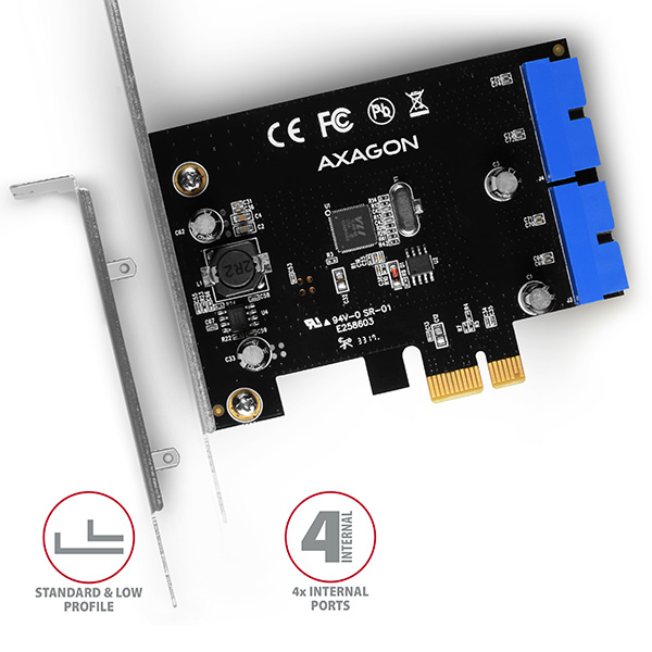 Axagon PCEU-034VL interface cards/adapter Internal USB 3.2 Gen 1 (3.1 Gen 1) – image 3