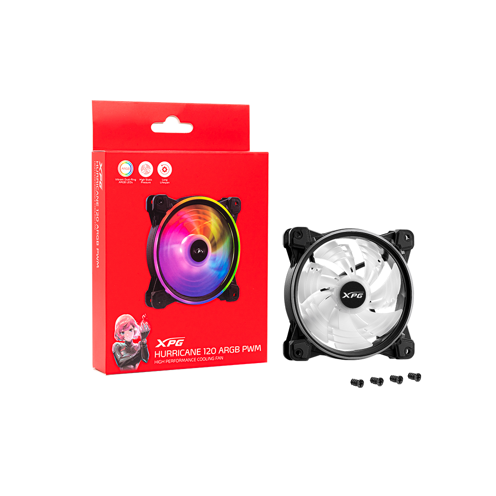 XPG HURRICANE120ARGBPWM-BKCWW computer cooling system Computer case Fan – image 4