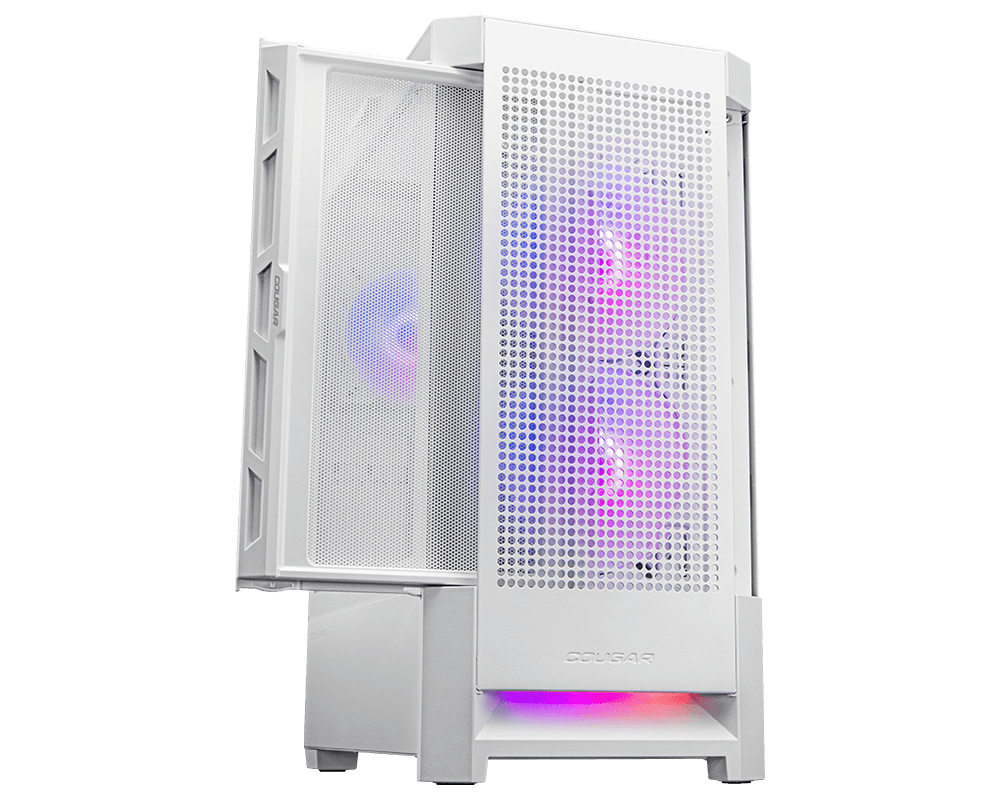 Gabinete Gamer COUGAR Duoface RGB - Media Torre - ATX/CEB/E-ATX/Micro ATX/Mini ITX - Panel Lateral - Blanco - 385ZD10.0003