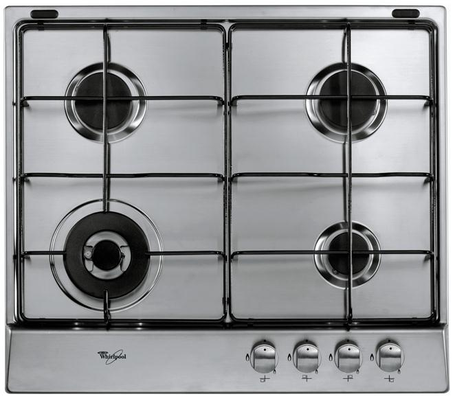 Whirlpool AKR324/IX hob Stainless steel Built-in Gas 4 zone(s)