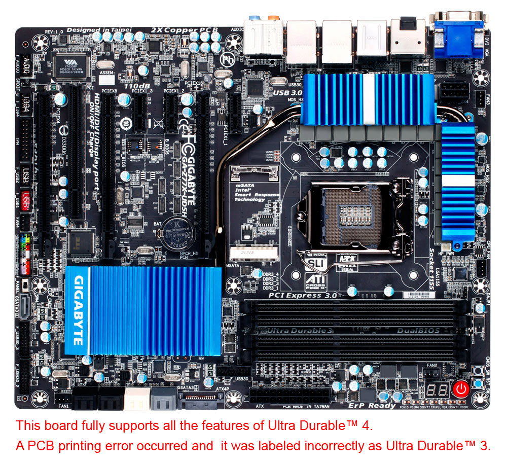GIGABYTE GA-Z77X-UD5H motherboard LGA 1155 (Socket H2) ATX – image 3