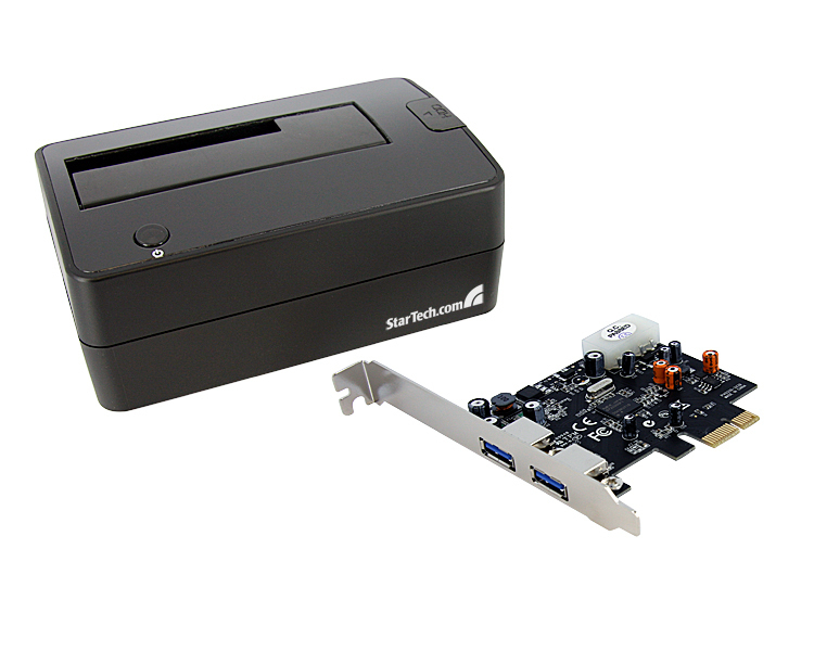 StarTech.com SATA Hard Drive Docking Station, USB 3.0 w/ PCIe Controller – image 1