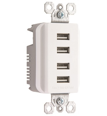 Legrand TM8USB4WCC6 mobile device charger Universal White AC Indoor