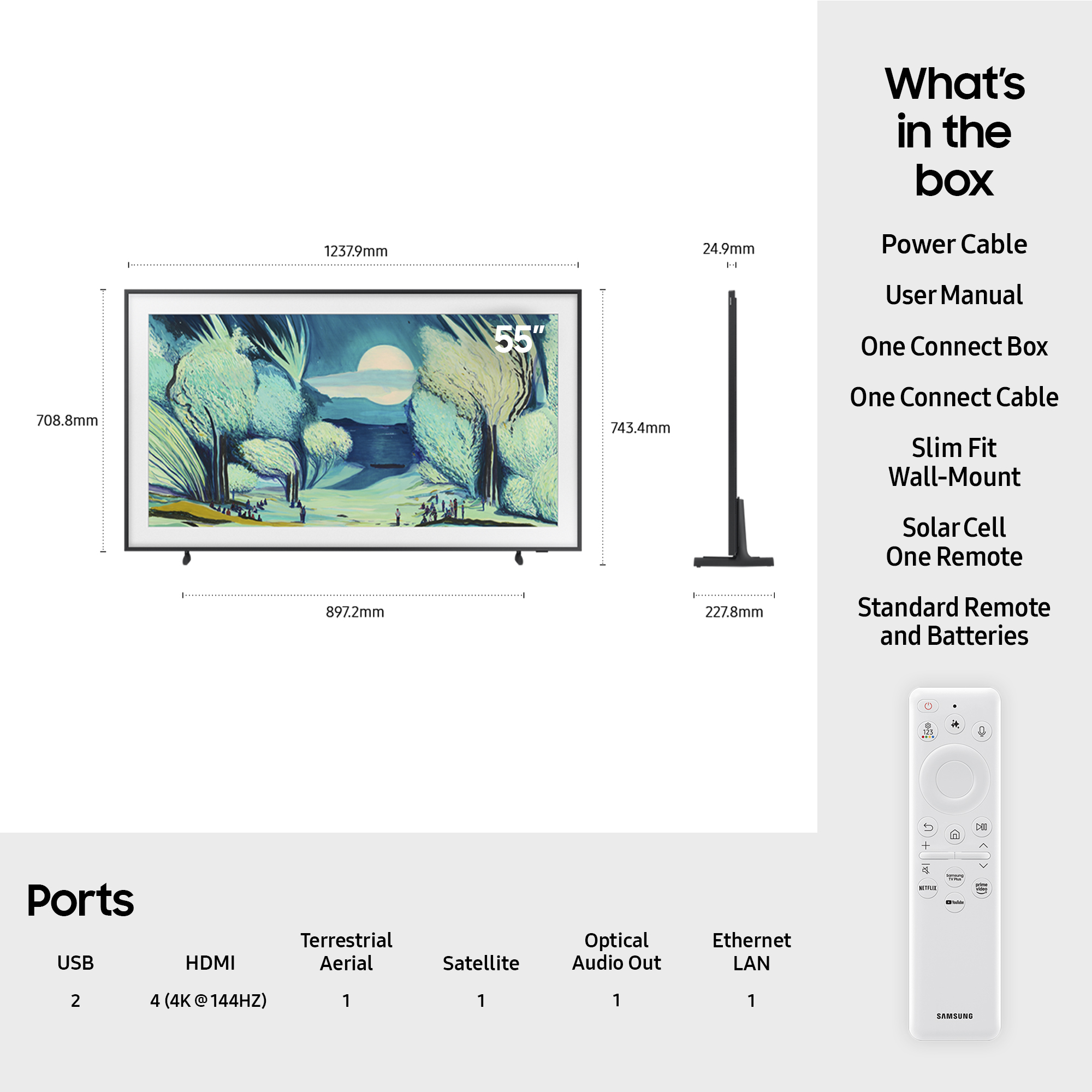 Samsung 2025 55" The Frame Art Mode QLED 4K HDR Smart TV – image 8