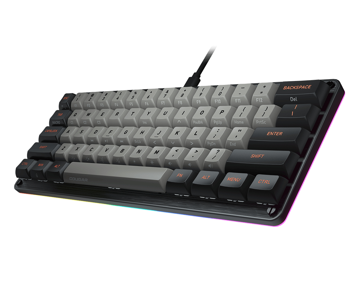 Teclado Gamer COUGAR Puri Mini - Alámbrico - Inglés - Switch Rojo - 37PRMM1MI.0002