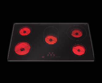 CDA HC9620 Black Built-in Ceramic hob 5 zone(s)