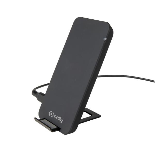 Celly WLFASTSTANDBK mobile device charger Smartphone Black DC Wireless charging Indoor