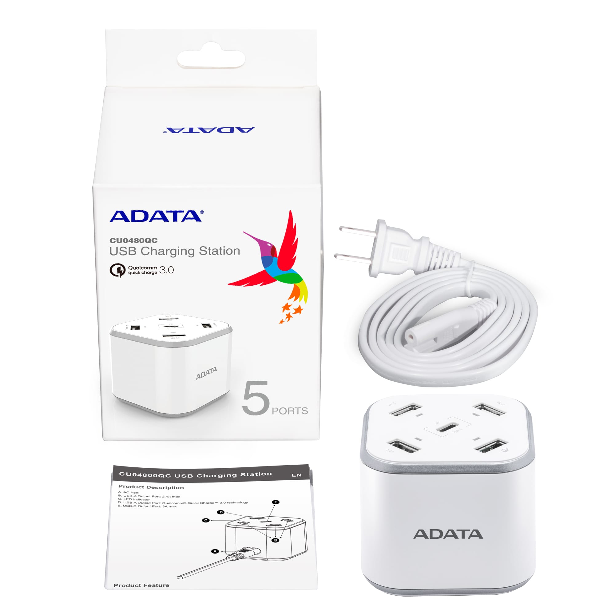 ADATA CU0480QC Universal Silver, White AC Indoor – image 6