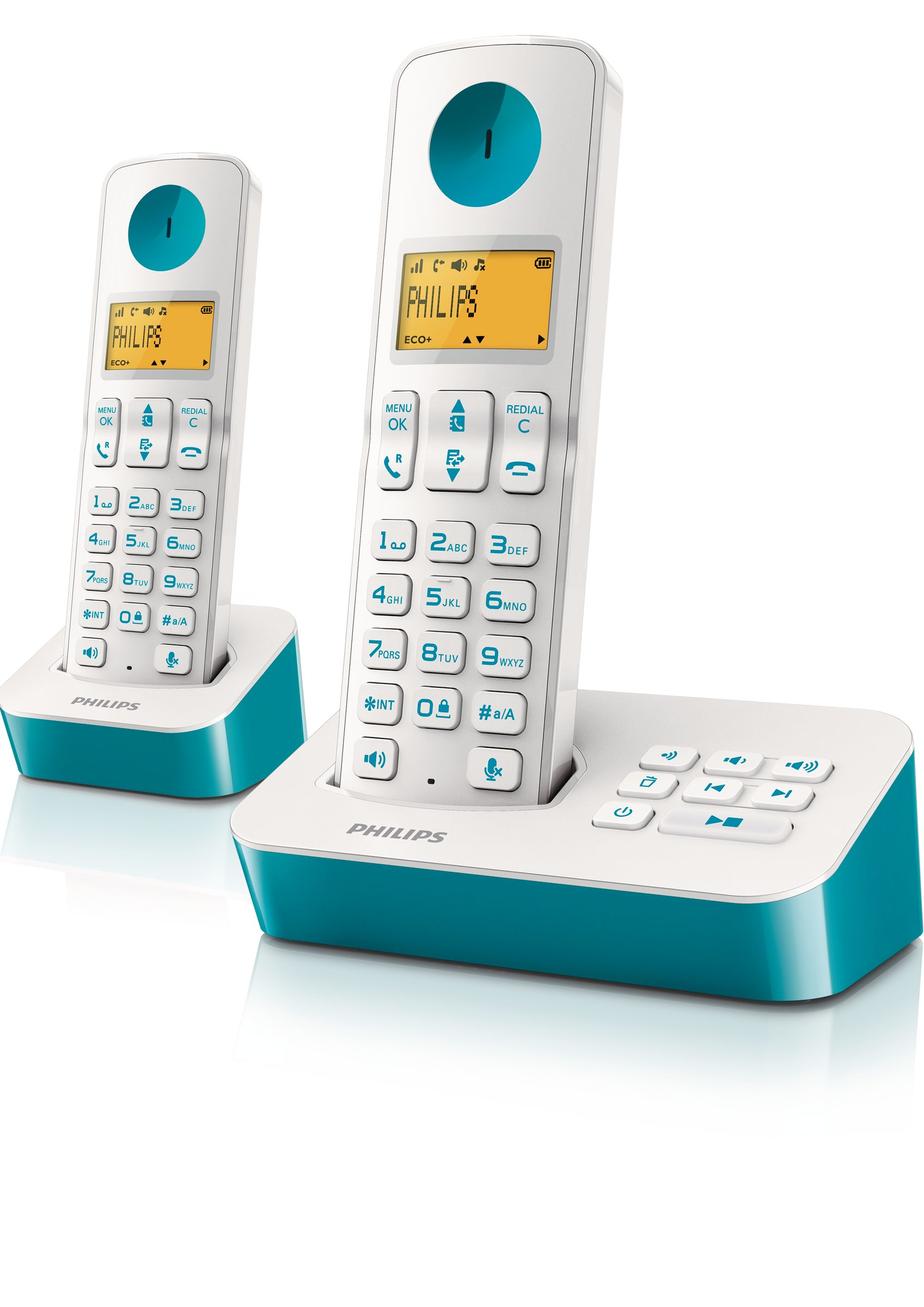 Philips D2052WT/FR telephone DECT telephone Caller ID Blue, White
