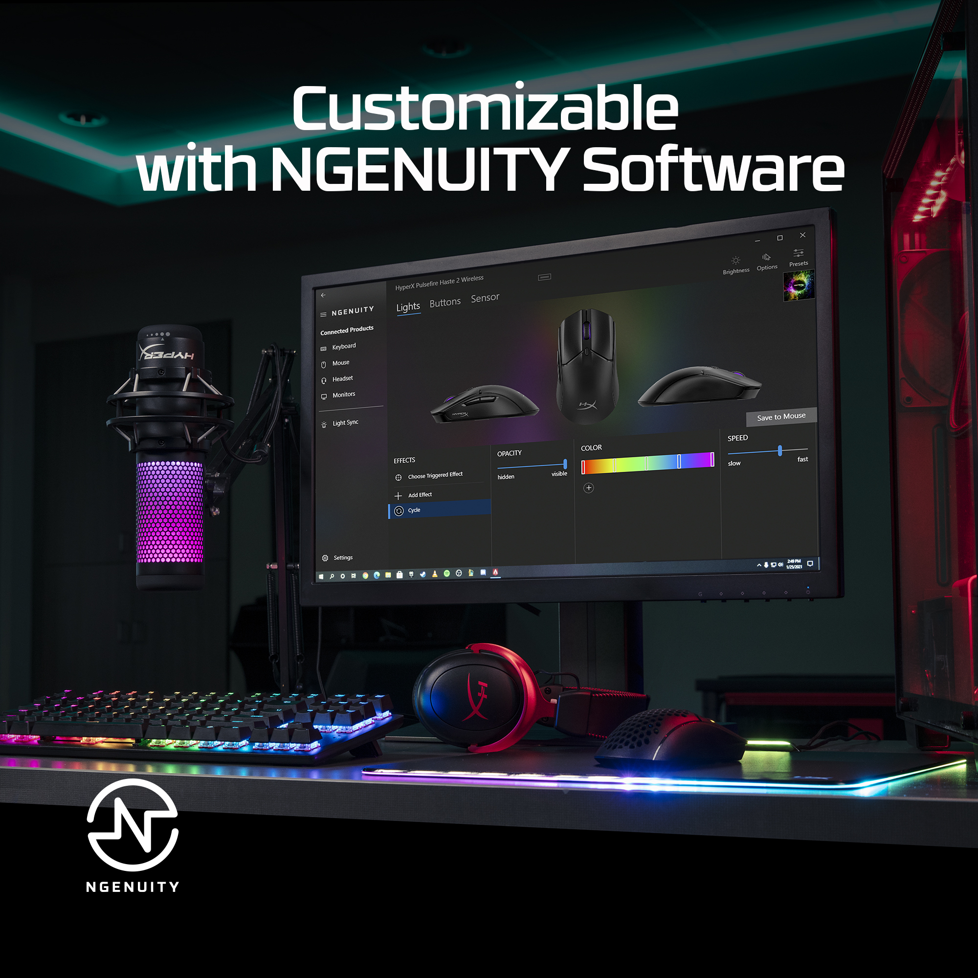 HyperX Pulsefire Haste 2 Wireless Black Gaming Mouse – image 3