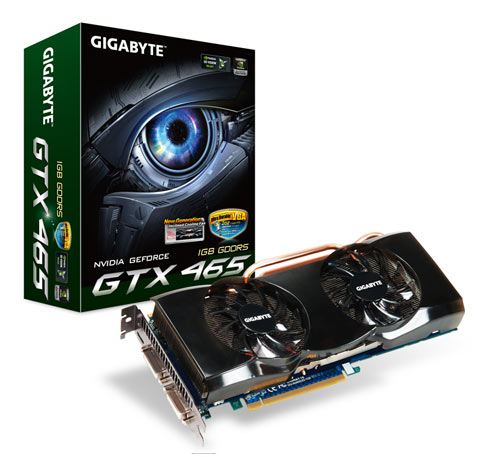 GIGABYTE GTX465 N465UD-1GI 1024MB,PCI-E,2xDVI,HDMI – image 1