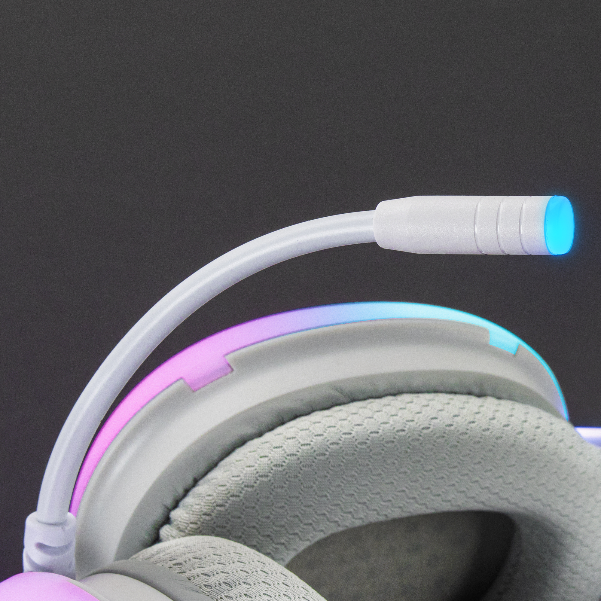 Mars Gaming MH-GLOW White 360° Full Chroma RGB Flow Headset Noise Cancelling Microphone Ultra-Lightweight Design Mempory-Foam Earpads Universal Compatibility – image 6