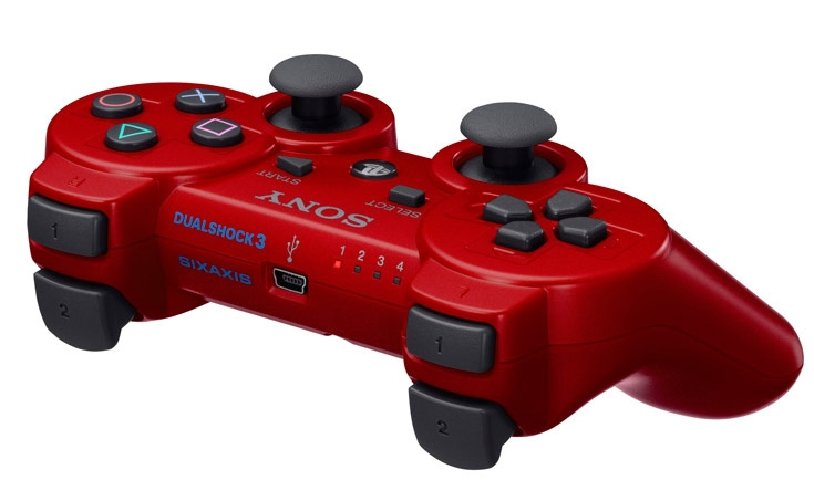 Sony Interactive Entertainment AC-DPS3R Gaming Controller Red Bluetooth Gamepad Analogue / Digital Playstation 3