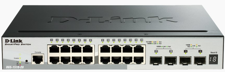 D-Link 20-Port Gigabit Stackable Smart Managed Switch including