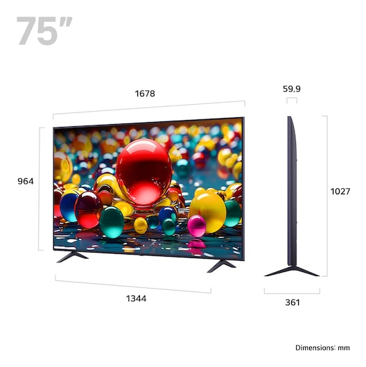 Téléviseur LG UA74 75 pouces 4K UHD Smart TV HDR10 Pro — photo 2