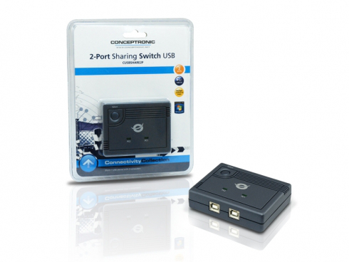 Conceptronic CUSBSHARE2P interface hub Black – image 5