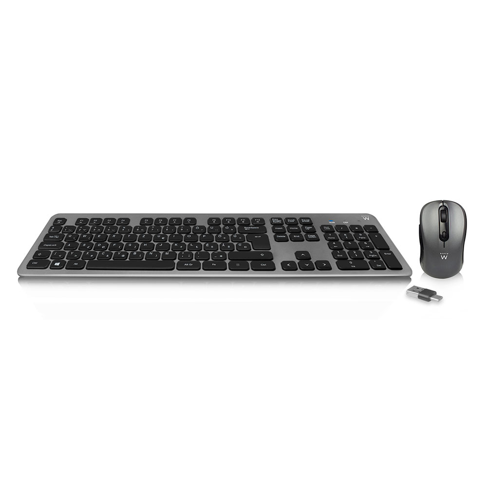 Ewent EW3264 keyboard Mouse included Universal RF Wireless QWERTZ Hungarian Black, Grey