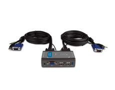 D-Link KVM-221 2-Port USB KVM Switch with Audio Support