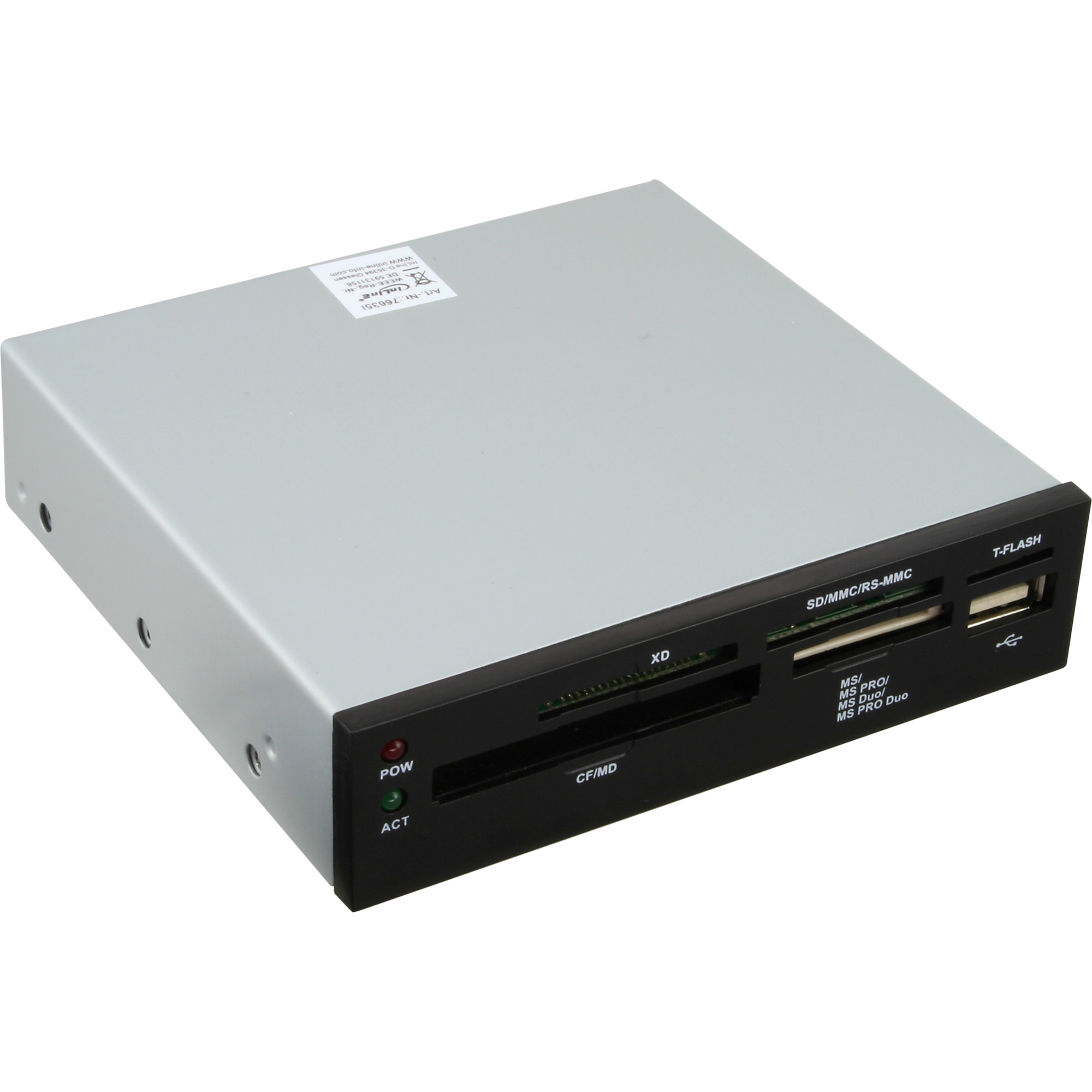 InLine Card Reader USB 2.0 internal all in 1 for – image 1