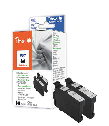 Peach 319186 ink cartridge 2 pc(s) Black