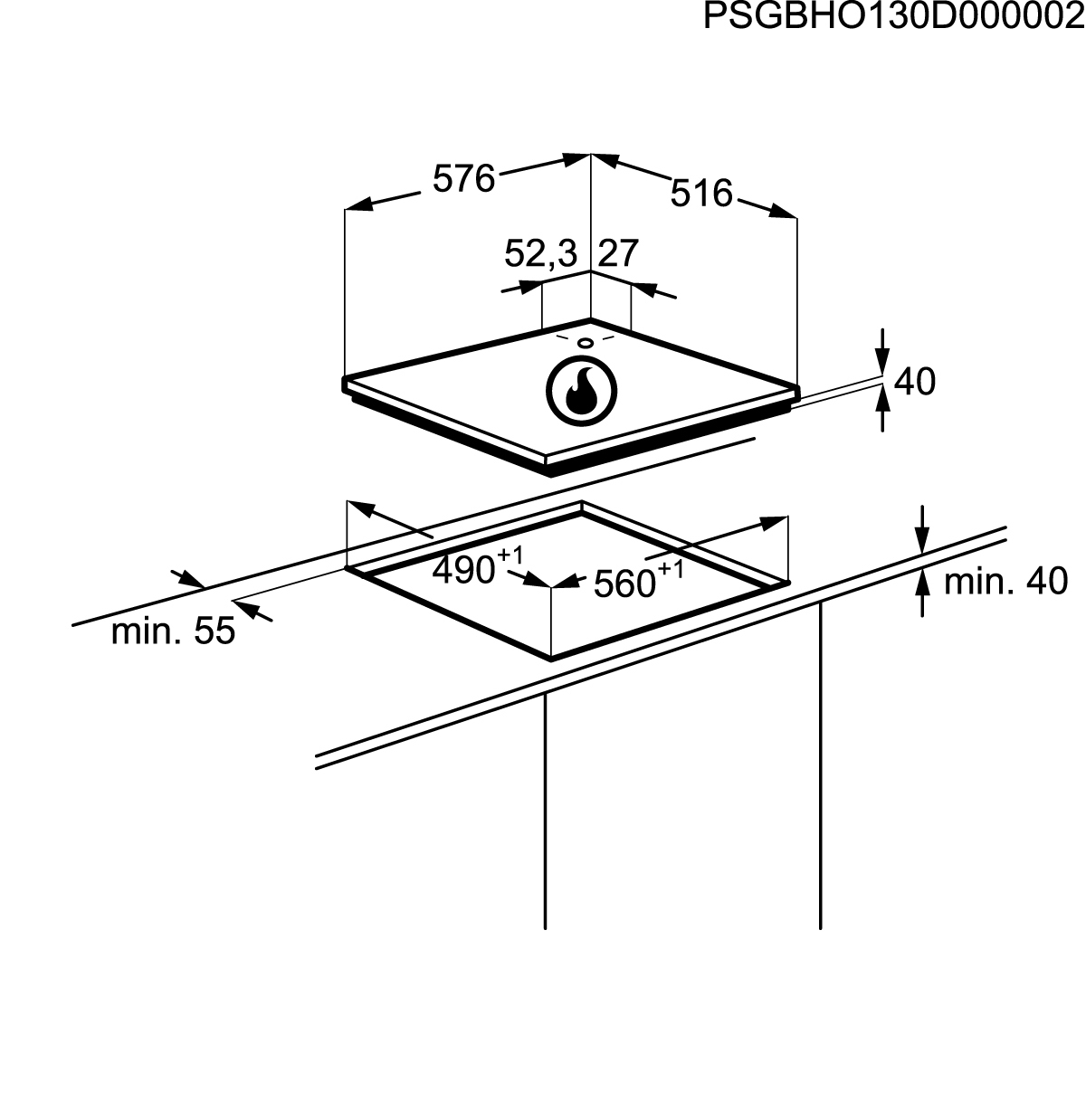 AEG HG694340XB Built-in Gas 4 zone(s) – image 2