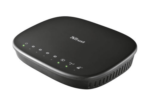 Trust 18212 wireless router Fast Ethernet Black
