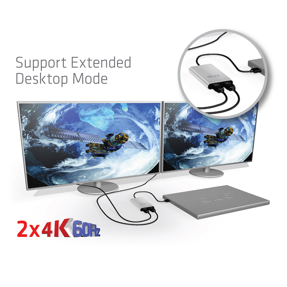 CLUB3D Thunderbolt™ 3 to 2x Displayport™ 1.2 Dual Monitor 4K – image 7
