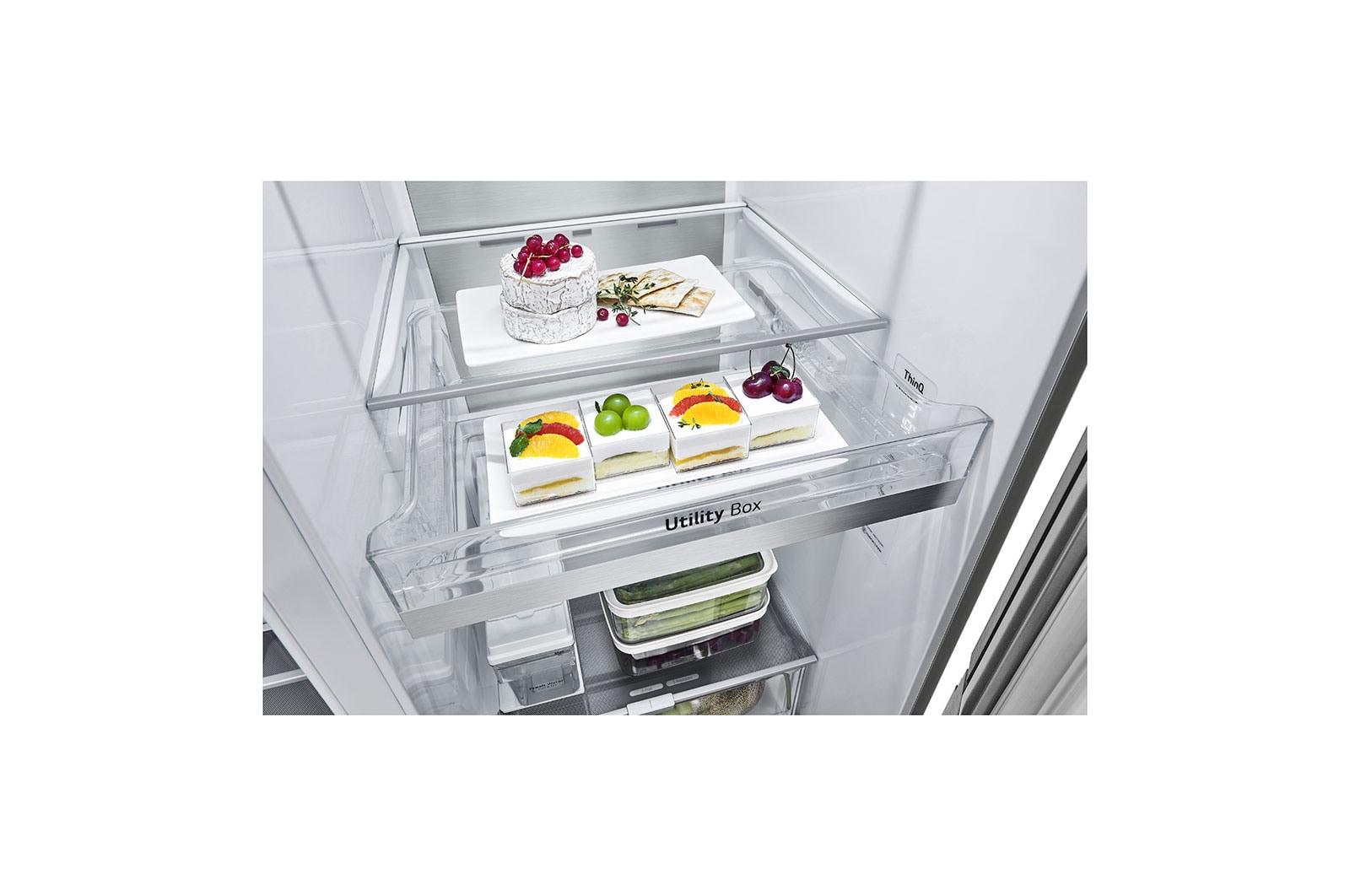 LG InstaView GSXV91MBAF side-by-side refrigerator Freestanding – image 4