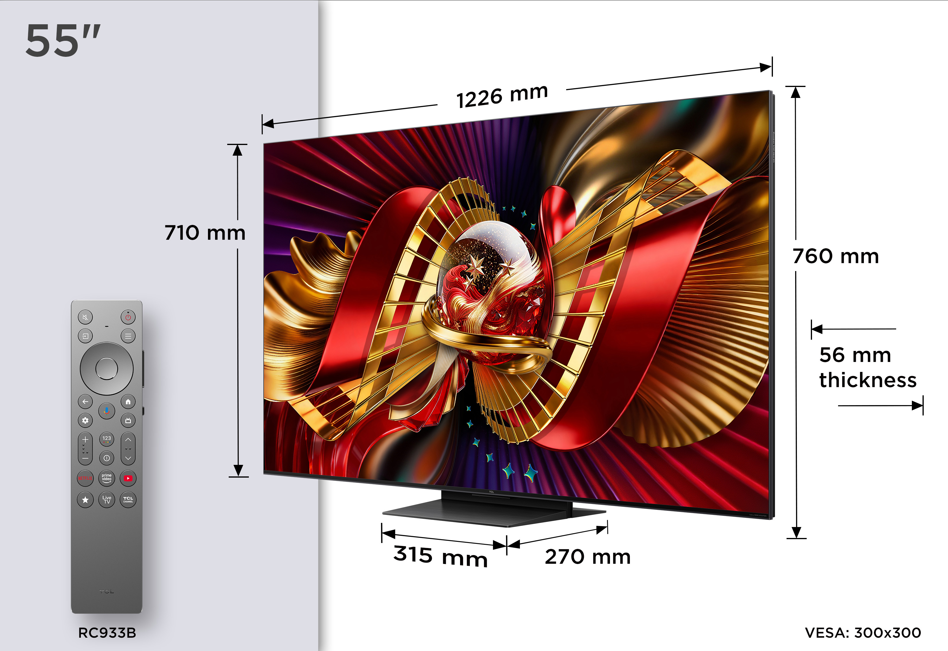 TV TCL QLED Mini LED C8L 55C8L 55 4K UltraHD 144Hz Smart TV Google TV Dolby Vision — photo 4