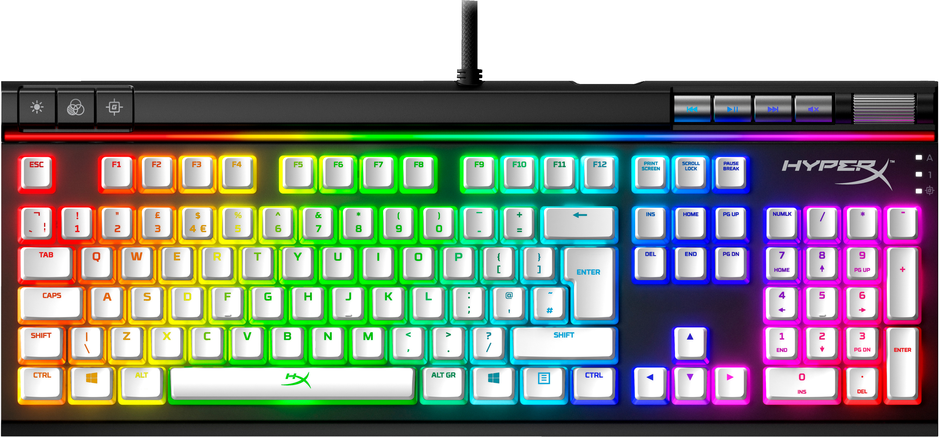 صورة HyperX Pudding Keycaps - ABS - White (105 Keys)