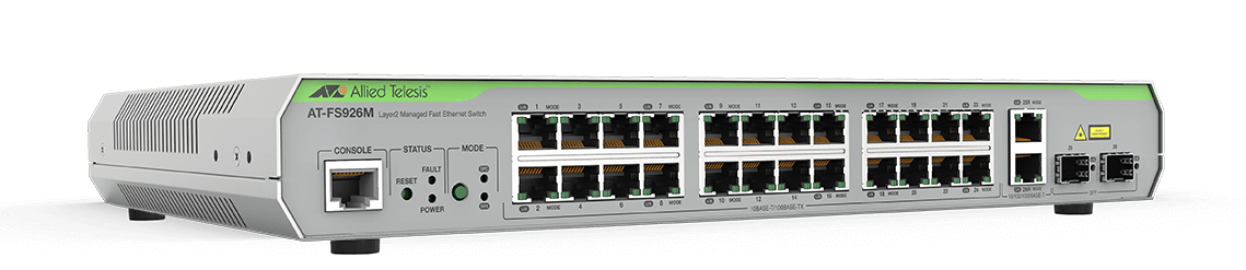 Allied Telesis AT-FS926M-30 network switch Managed L2 Fast Ethernet (10/100) 1U Grey