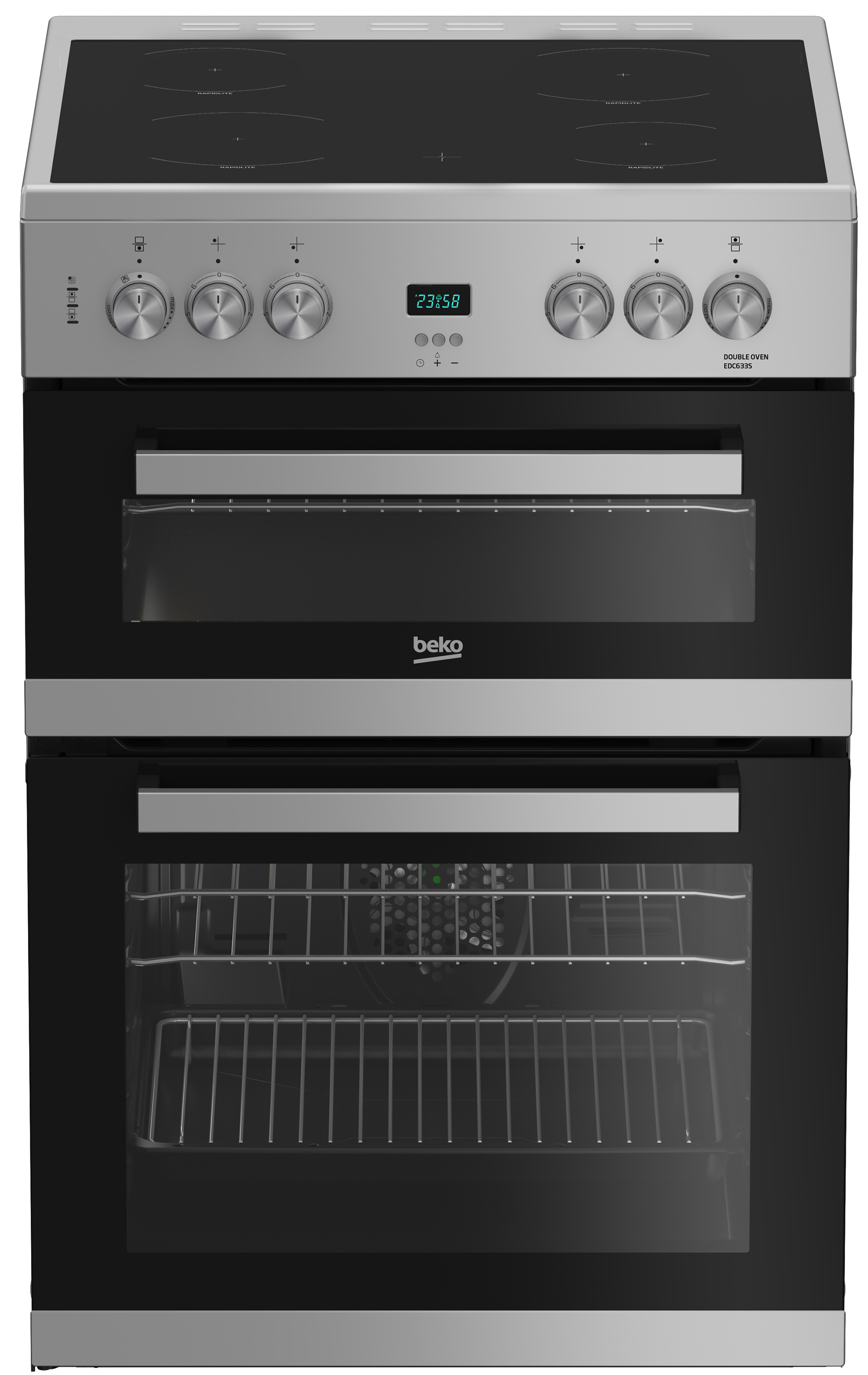 Beko EDC633S cooker Freestanding cooker Electric Ceramic hob Silver
